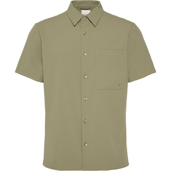 Calvin Klein Риза Calvin Klein Men's Short Sleeve Plain Shirt - D Lichen Green