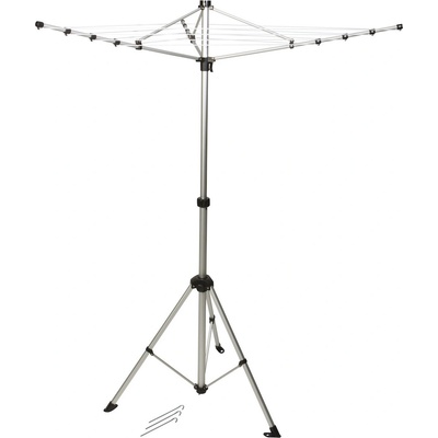Bo-Camp Clothesline compact 3arm w/foot Цвят: сив