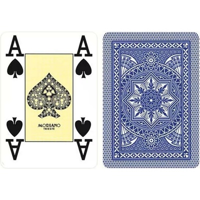 Modiano Pokerové hrací karty Cristallo Jumbo 100% plastové modré