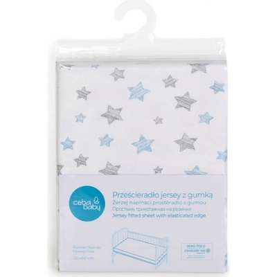Ceba Baby Prostěradlo jersey Blue Stars 60x120