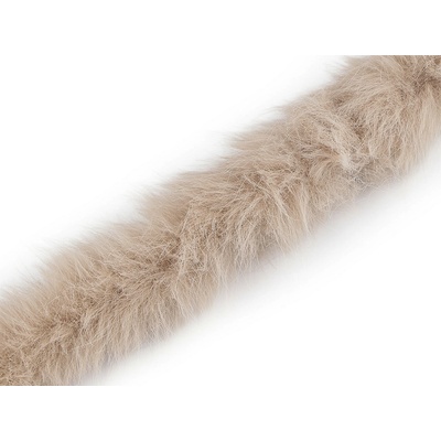 Všívací oděvní / dekorační kožešina kulatá šíře 5 cm Varianta: 2 béžová světlá, Balení: 1 m 60984/157883/282669