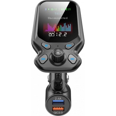 Smart Technology Автомобилен трансмитер Car Kit T819, Bluetooth, USB зарядно, TFT цветен дисплей (Car Kit T819)
