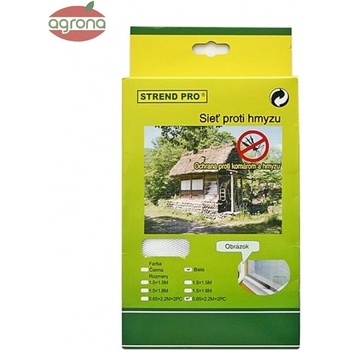 FlyScreen Sieť 220x65 cm, proti hmyzu a komárom, na balkónové dvere, biela 2 ks