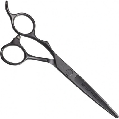 Olivia Garden SilkCut PRO Shear Matt Black LEFT kadeřnické nůžky pro leváky 5,75'
