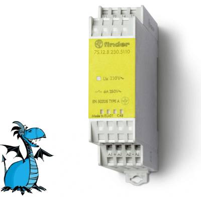 FINDER Relé s NKV 7S.12.8.230.5110, 1Z+1R 6A, 230V AC
