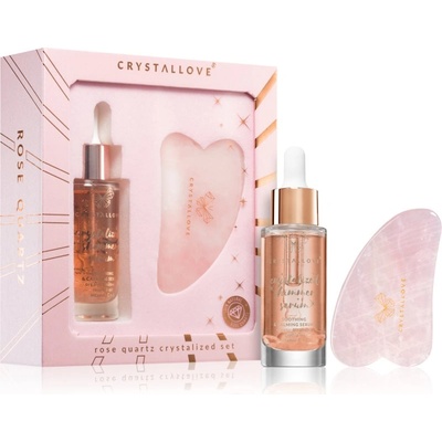 CRYSTALLOVE Crystalized Rose Quartz Set комплект за грижа за лице