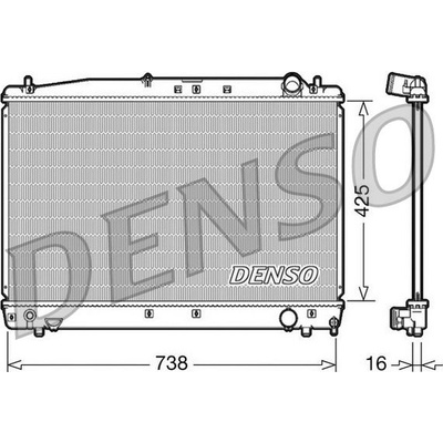 Chladič motora, chladič vody DENSO DRM50033