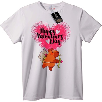 NOONEBRAND Тениска Valentine's Day мече - L, White