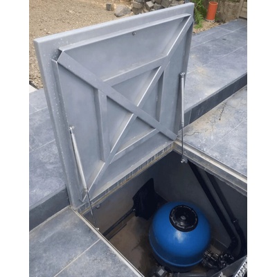 Kryt šachty 700x700mm/12 s teleskopom AISI304