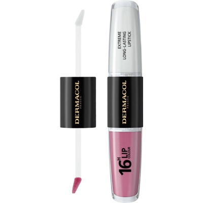 Dermacol 16H Lip Colour Extreme Long-Lasting Lipstick Dlouhotrvající dvoufázová barva na rty a lesk 39 4 ml