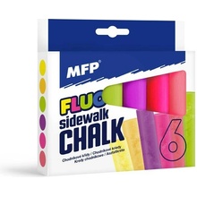 MFP 6320142 kriedy M chodníkové fluo guľaté mix farieb škatuľka 6 ks