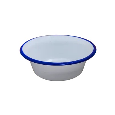 Horecano Емайлирана купа конус ф24см синьо/бяло retro-(101c/24 105+105) (0160239)