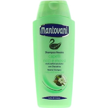 Mantovani Shampoo Neutro Capelli ricci e mossi šampon na kudrnaté a vlnité vlasy s mlékem z bavlny 400 ml