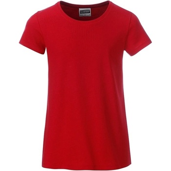 James & Nicholson dievčenské tričko z biobavlny 8007G červená