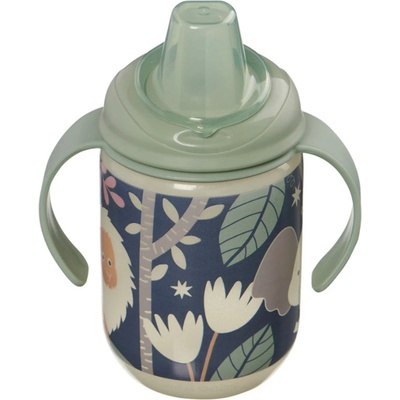 Vital Baby Неразливаща чаша с мек накрайник Vital Baby - Светещ корпус, зелена, 350 ml (V-445099)