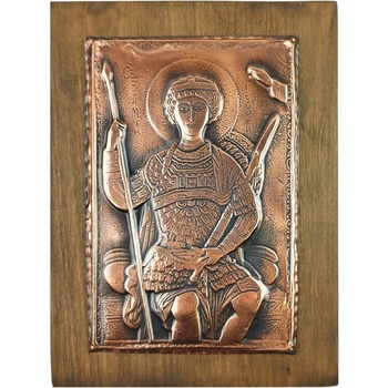 МЕДНА ИКОНА СВЕТИ ГЕОРГИ НА ТРОН