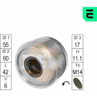 Voľnobeżka alternátora ERA ZN5516