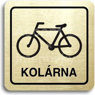 ACCEPT Piktogram kolárna - zlatá tabulka - černý tisk