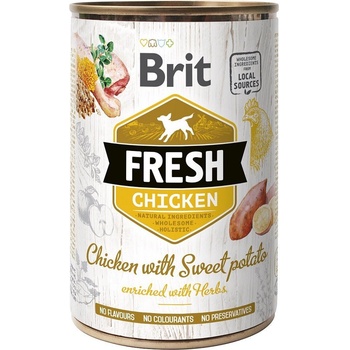 Brit Консерва Brit Fresh Chicken with Sweet potato 400 г