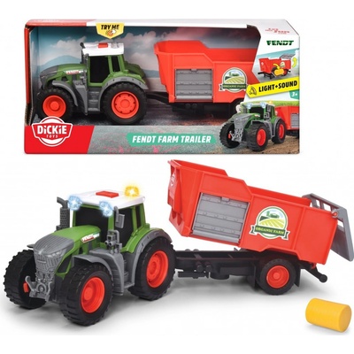 Dickie Farm Traktor Fendt s přívěsem 26cm Balík sena