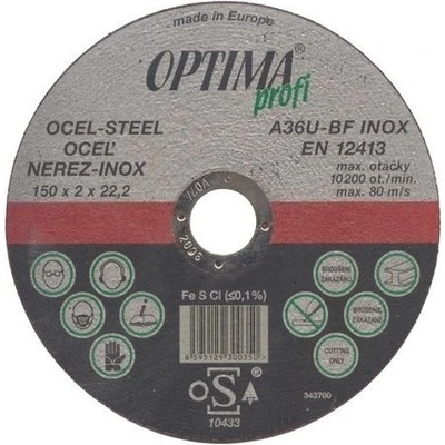 Optima Řezný kotouč profi 115 x 2.0 mm IN11520