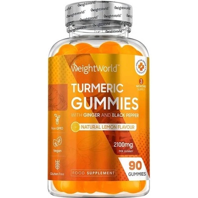 WeightWorld Turmeric with Ginger and Black Pepper, 90 желирани таблетки, Weight World (126936 WW)