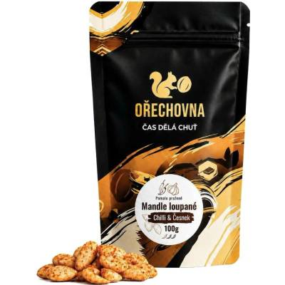 Ořechovna Pražené loupané mandle Chilli & česnek 100 g