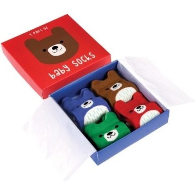 Rex London - Бебешки чорапки - Мечето Бруно - 4 чифта (27477)