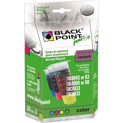 Refill Kit s náplňou Black Point Lexmark 18L0042, 18L0000, 18C0033, 18C0035 - kompatibilný