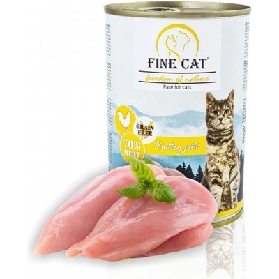 Fine Cat FoN pro kočky drůbeží 70% masa Paté 400 g