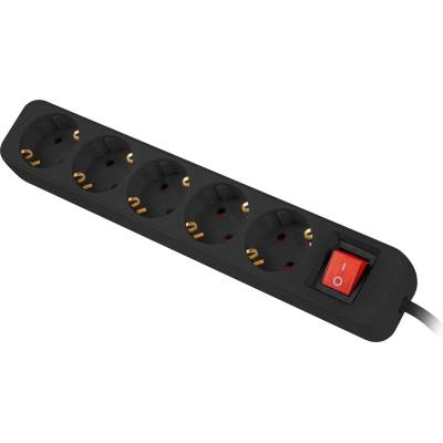 Lanberg 5x Shuko 1, 5 м черен разклонител (PS1-05F-0150-BK) (PS1-05F-0150-BK)
