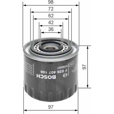 Olejový filter BOSCH F 026 407 106