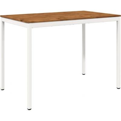 vidaXL Градинска бар маса Естествено и бяло 147 x 88, 5 x 105 см (901350)