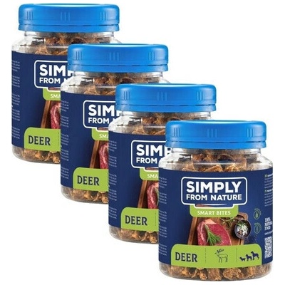 SIMPLY FROM NATURE Smart Bites jelenie maškrty pre psov 4x130 g