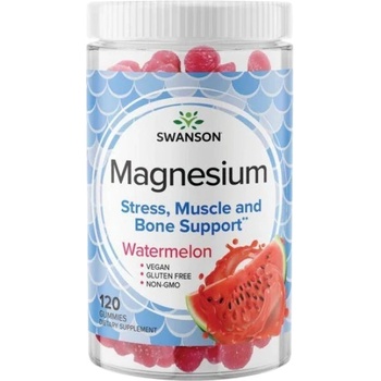 Image 1 of Swanson Magnesium Gummies | Watermelon [120 Дъвчащи таблетки]