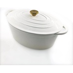 Perfect Home Емайлирана чугунена тава овална 30cm 4, 2l бяла 54559 (17923)