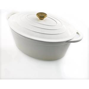 Perfect Home Емайлирана чугунена тава овална 30cm 4, 2l бяла 54559 (17923)
