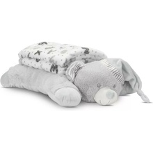 Lorelli Poffy Duo deka s vankúšom White Grey Teddy Bear