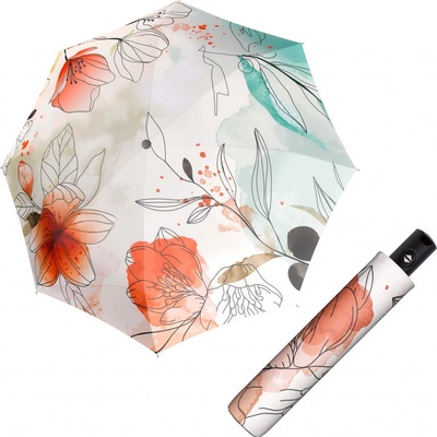 Doppler Magic Carbonsteel Floral dámský plně automatický deštník bílý