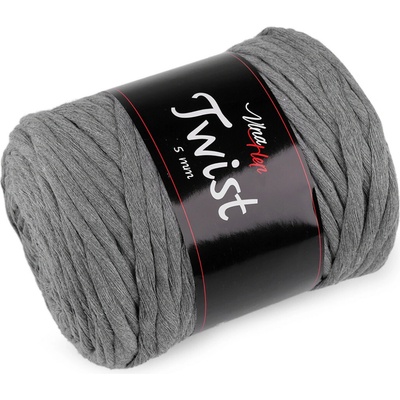 Bavlněná pletací příze Twist macrame 500 g rozčesávací Varianta: 10 (8235) šedá neutrální, Balení: 1 ks 50160/122721/234847