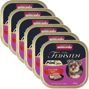 Animonda Vom Feinsten Junior Mini - пуйка, телешко и ябълка 6 x 100 г