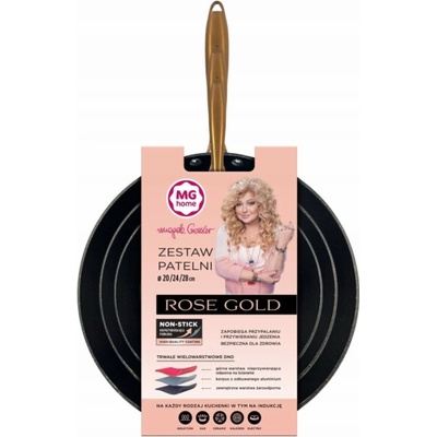 Berlinger Haus Sada pánví růžovo-zlatá 20, 24 a 28 cm