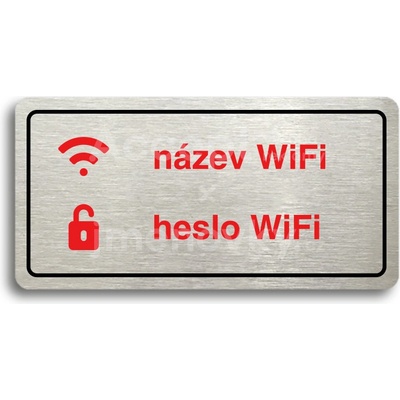 ACCEPT Piktogram WiFi - stříbrná tabulka - barevný tisk