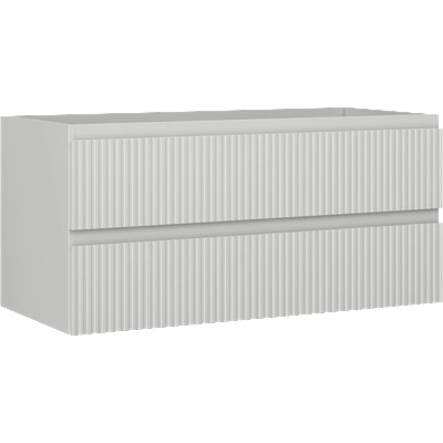 Rivel Шкаф за баня за мивка 100 см, 2 чекмеджета, оребрен, сив мат - 91A20-10047-2-BFF62 (91A20-10047-2-BFF62)