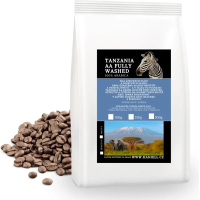 Herbi Tanzania AA Arabica z tanzanských vysočin zrnková 250 g