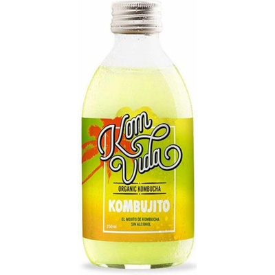 Komvida Kombucha Kombujito, limetka, citrón a mäta 250 ml