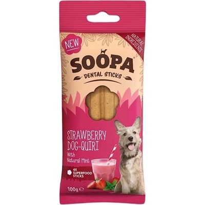 Soopa dentálne tyčinky Jahodové Dog Quiri 100 g
