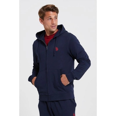 US Polo Assn Fleece Zip Hoodie Navy Blazer