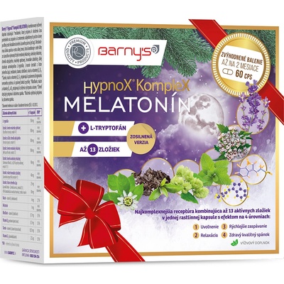 Barny's HypnoX KompleX MELATONÍN vianočné balenie 60 ks