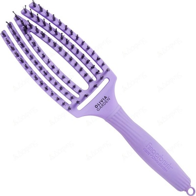 Olivia Garden Finger Brush kartáč na vlasy masážní 6-řadový střední Lavander – Zboží Dáma